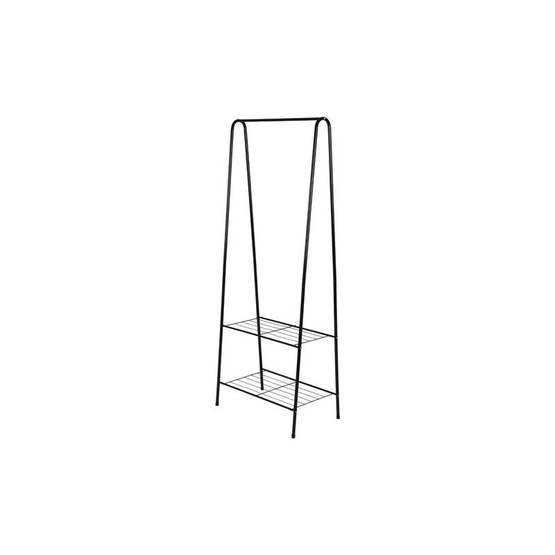 Вешалка для плечиков BOOMHOUSE GR-004 (в1530*ш600*г360мм), 2 полки, металл, черная, 701439 главное фото