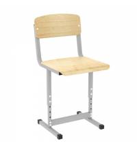 Стул ученический регулируемый ПИФАГОР SC-2, 340х340х625-705 мм, рост 3-5 (130-175 см), серый каркас, фанера, 533349