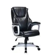 Кресло  PREMIUM "Credo EX-587", рециклированная кожа, черное, 532977