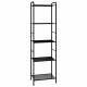 Стеллаж на металлокаркасе "Валенсия-15", 455*300*1555 мм, 5 полок, черный, СТВ15 Ч главное фото в маленьком размере